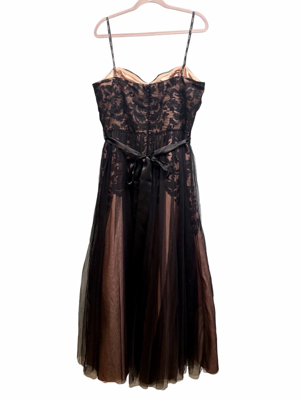 NWT City Chic black embroidered tulle black maxi dress gown, size 18 - Picture 5 of 13